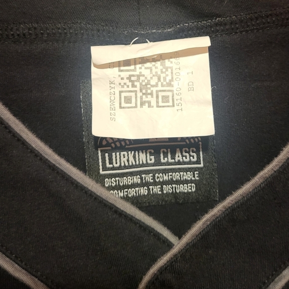 Lurking Class Sketchy Zumiez Skull Reaper Black Baseball Button Shirt Sz Large - Picture 4 of 7